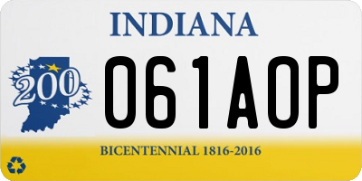 IN license plate 061AOP
