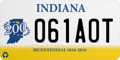 IN license plate 061AOT