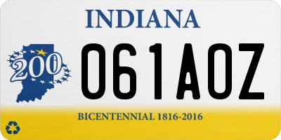 IN license plate 061AOZ