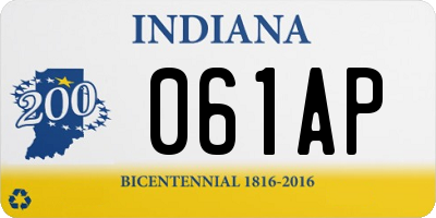 IN license plate 061AP