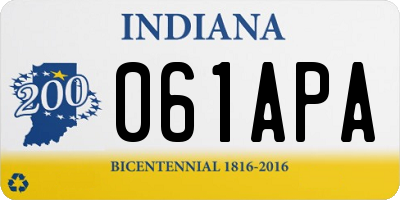 IN license plate 061APA