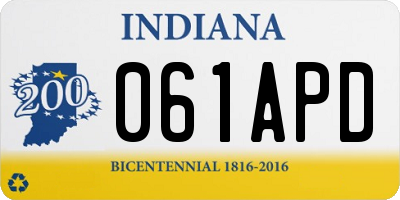 IN license plate 061APD