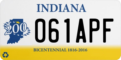 IN license plate 061APF