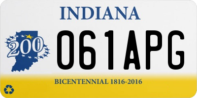 IN license plate 061APG