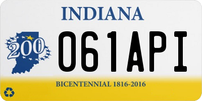 IN license plate 061API