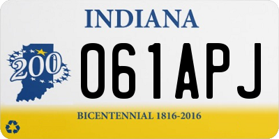 IN license plate 061APJ
