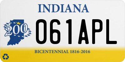 IN license plate 061APL