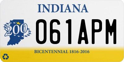 IN license plate 061APM