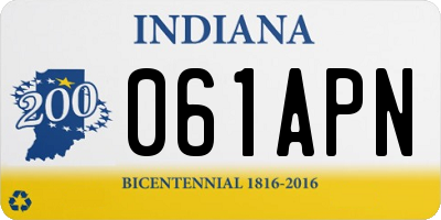 IN license plate 061APN