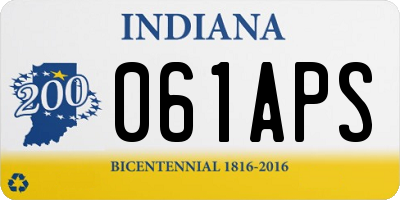 IN license plate 061APS