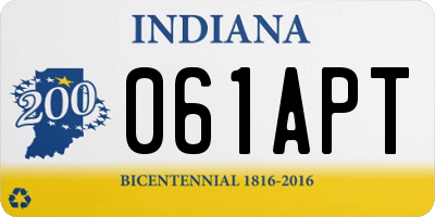 IN license plate 061APT