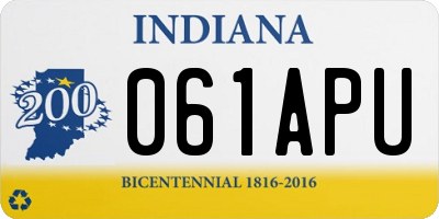 IN license plate 061APU