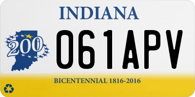 IN license plate 061APV