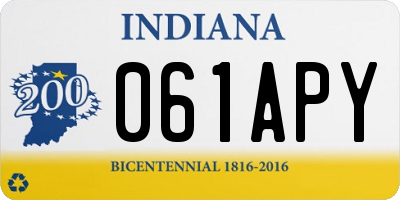 IN license plate 061APY