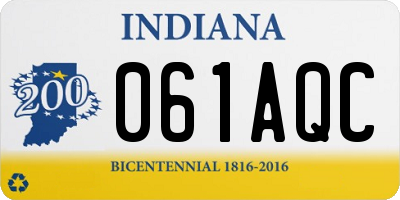 IN license plate 061AQC