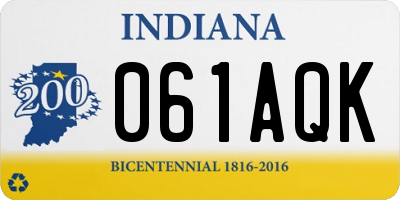 IN license plate 061AQK