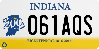 IN license plate 061AQS