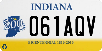 IN license plate 061AQV