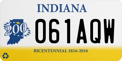 IN license plate 061AQW