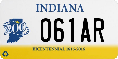 IN license plate 061AR