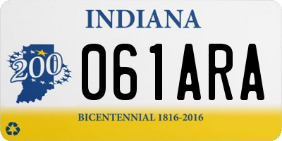 IN license plate 061ARA