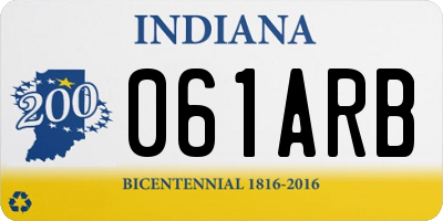 IN license plate 061ARB