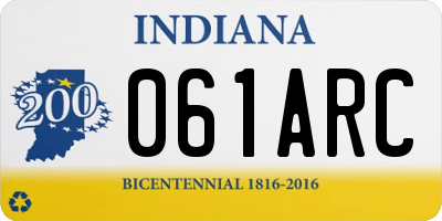 IN license plate 061ARC