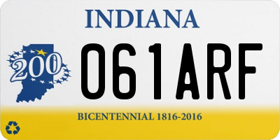 IN license plate 061ARF
