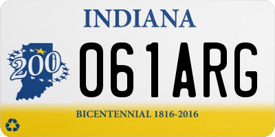 IN license plate 061ARG