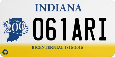 IN license plate 061ARI