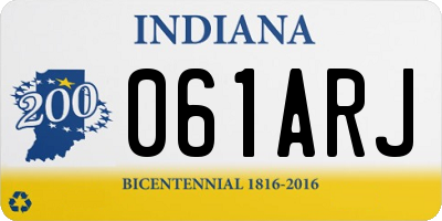 IN license plate 061ARJ
