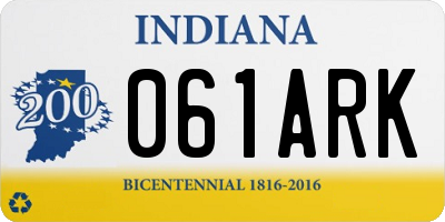 IN license plate 061ARK