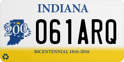 IN license plate 061ARQ