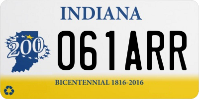 IN license plate 061ARR