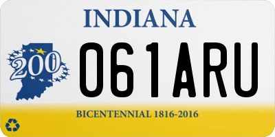 IN license plate 061ARU