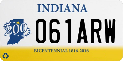 IN license plate 061ARW