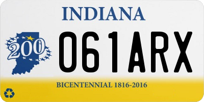 IN license plate 061ARX
