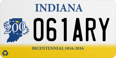 IN license plate 061ARY