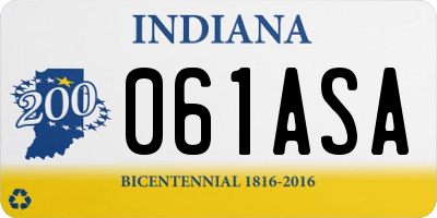 IN license plate 061ASA