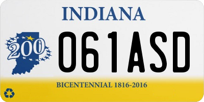 IN license plate 061ASD