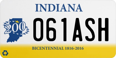 IN license plate 061ASH