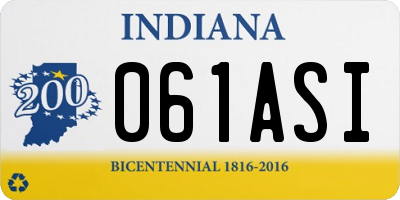 IN license plate 061ASI