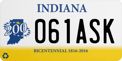 IN license plate 061ASK