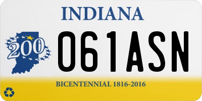 IN license plate 061ASN