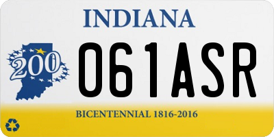 IN license plate 061ASR