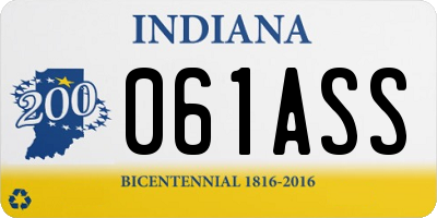IN license plate 061ASS