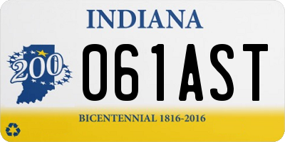 IN license plate 061AST