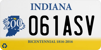 IN license plate 061ASV
