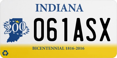 IN license plate 061ASX