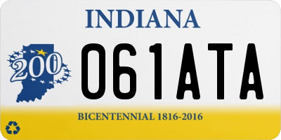 IN license plate 061ATA